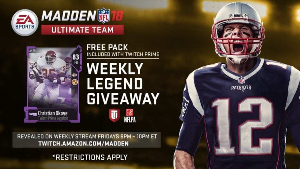 NFL Legend Jim Brown Madden NFL 20 MUT card free on Twitch Prime