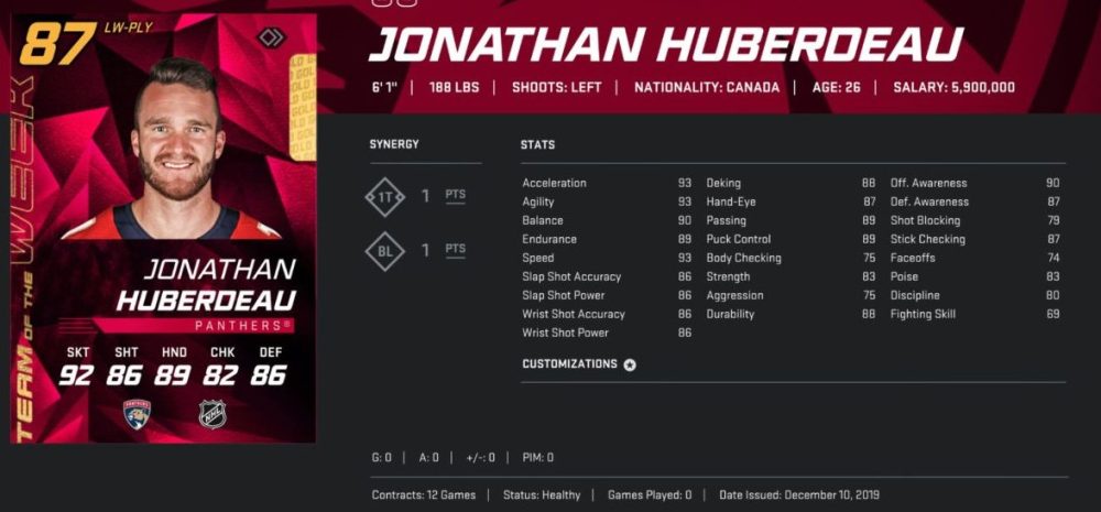 NHL 20 HUT