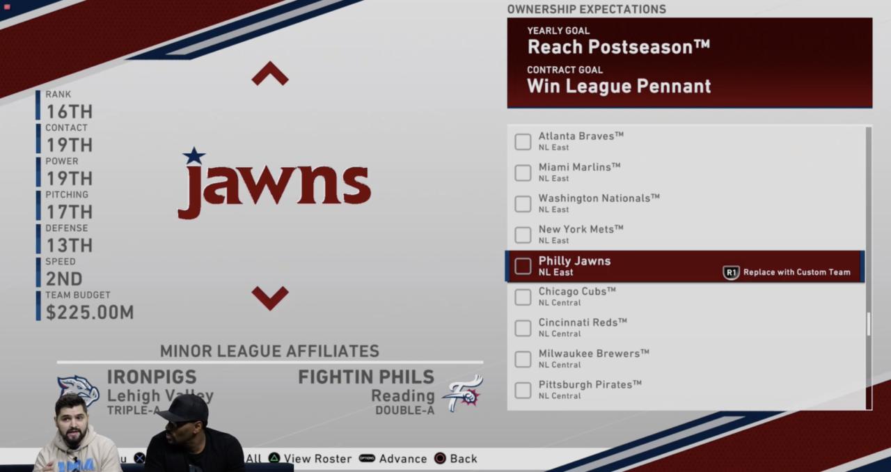 MLB the Show tips: Adding Custom Teams in Franchise 