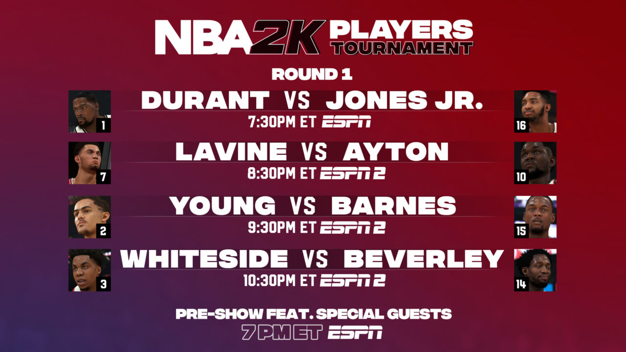 NBA 2K Players Tournament: Round 1 Starts Tonight on ESPN ...