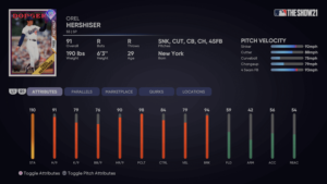 MLB The Show 21 - Headliners Set 4 - 2nd Half Heroes Orel Hershisher Ratings