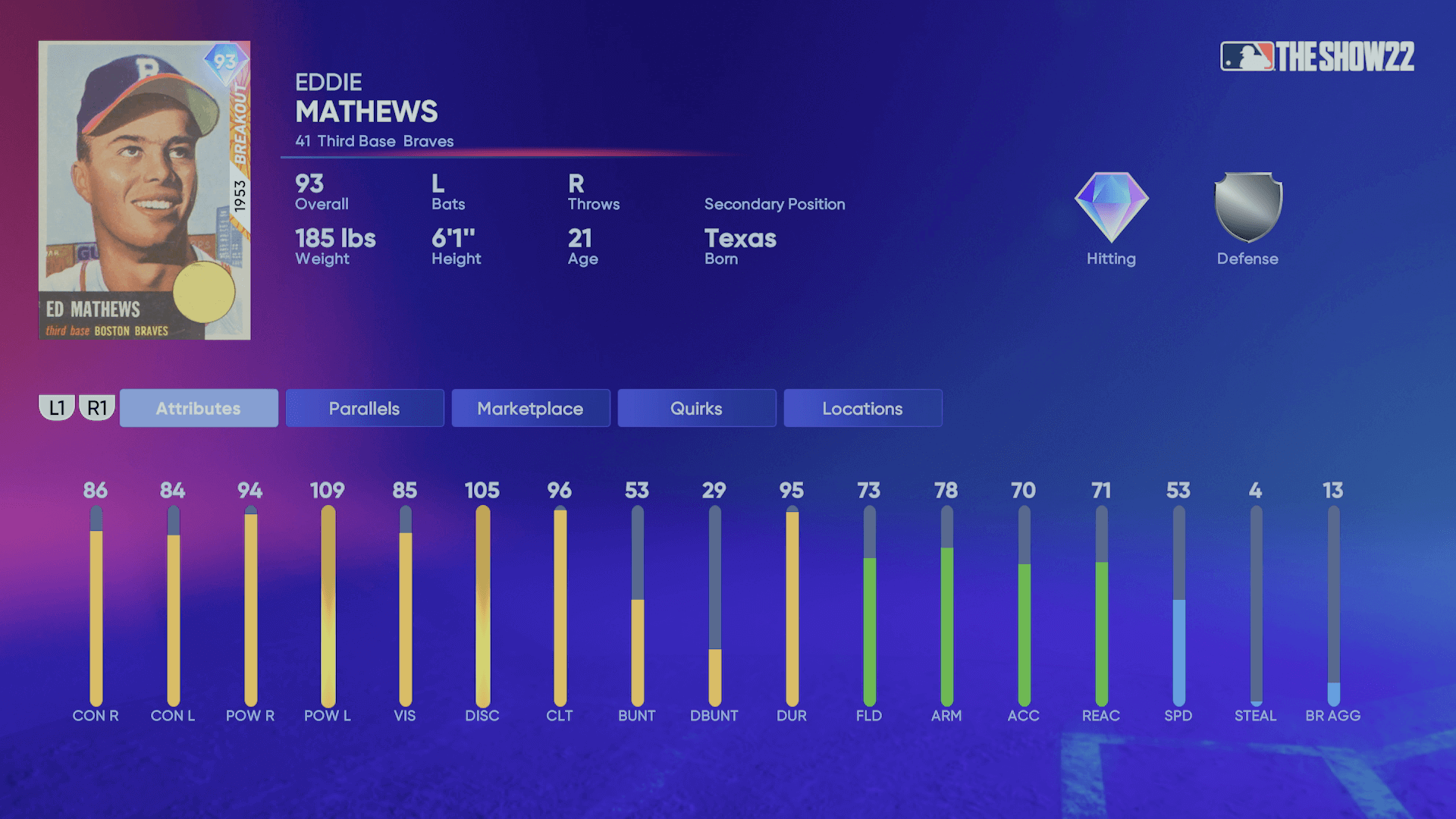 I TRIED OUT *93* EDDIE MATTHEWS FOR THE FIRST TIME MLB The Show 22  Diamond Dynasty 