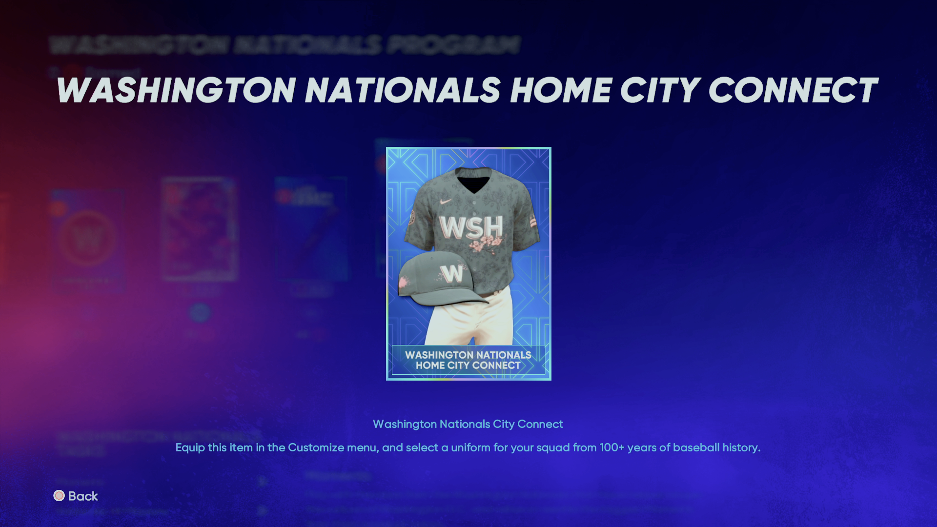 Washington Nationals Nike City Connect - Operation Sports