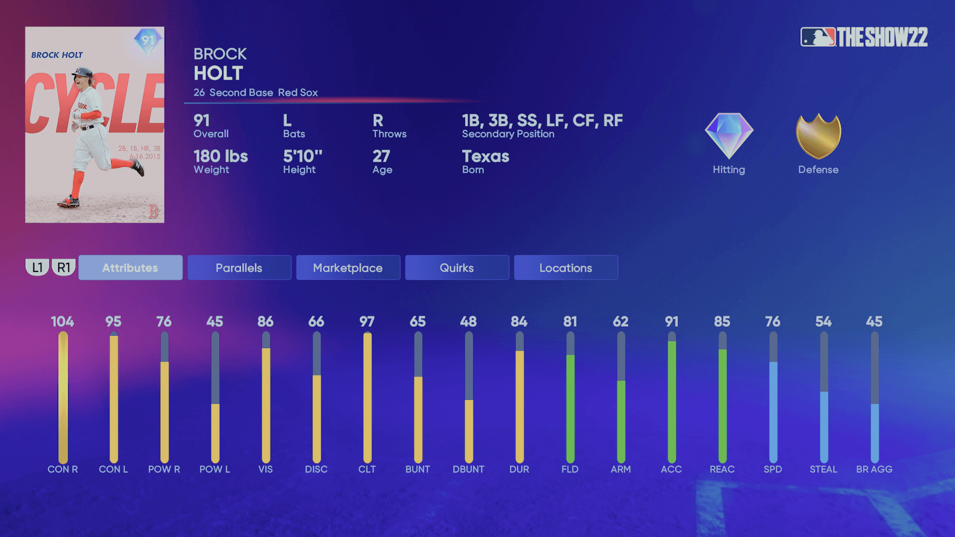 MLB The Show 22 - Brock Holt