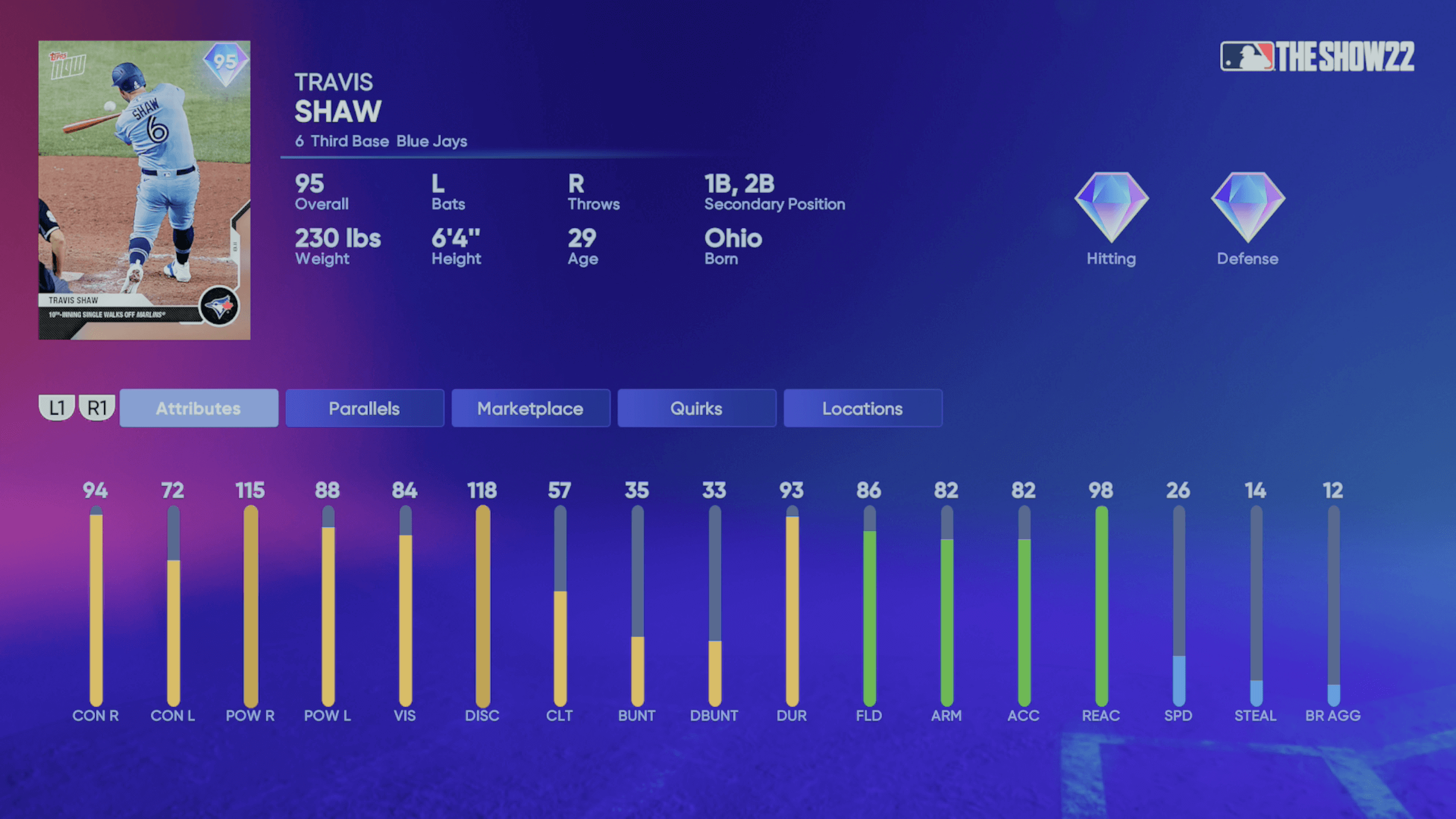 97 CHASE UTLEY CRAZY HOMERUN IN HIS DEBUT! MLB THE SHOW 22 DIAMOND DYNASTY!  