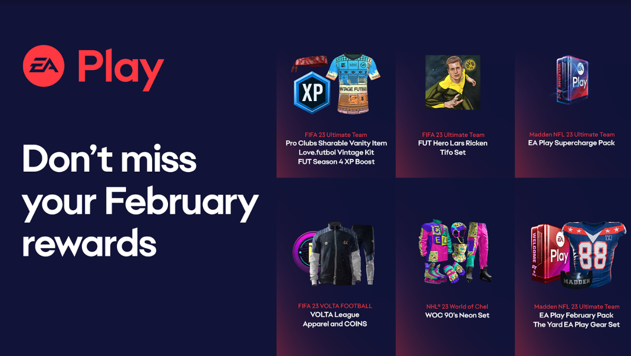 Upgrade your EA Play Ultimate Team™ with the EA Play February Pack